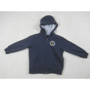 Quiksilver Jacket Boys 4 Blue Zip Up Sweater Hoodie Fleece Long Sleeve Outerwear